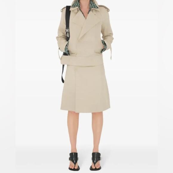 Burberry off-centre canvas trench jacket Light Beige 4 $2999 - Picture 7 of 11